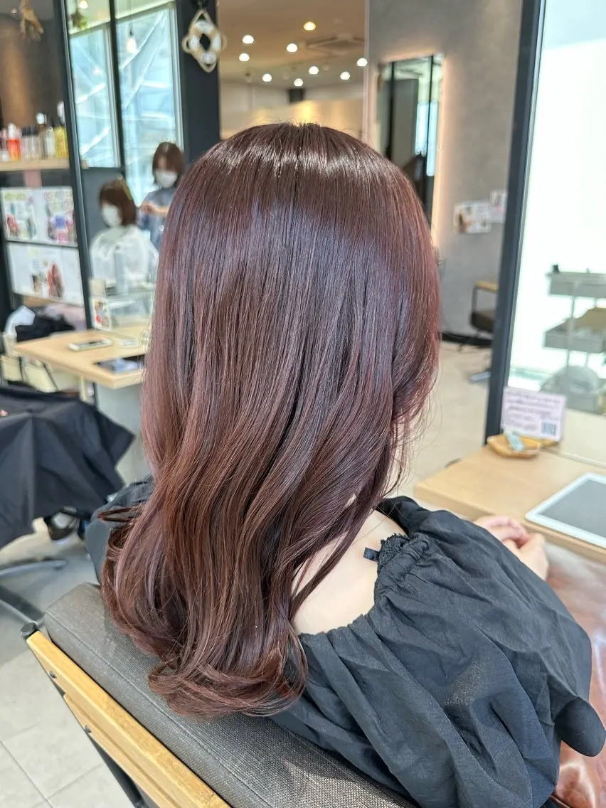 ミディアム カラー ブラウンカラー ピンクカラー ピンクブラウン 🫧のばた /クム川越🫧のヘアスタイル