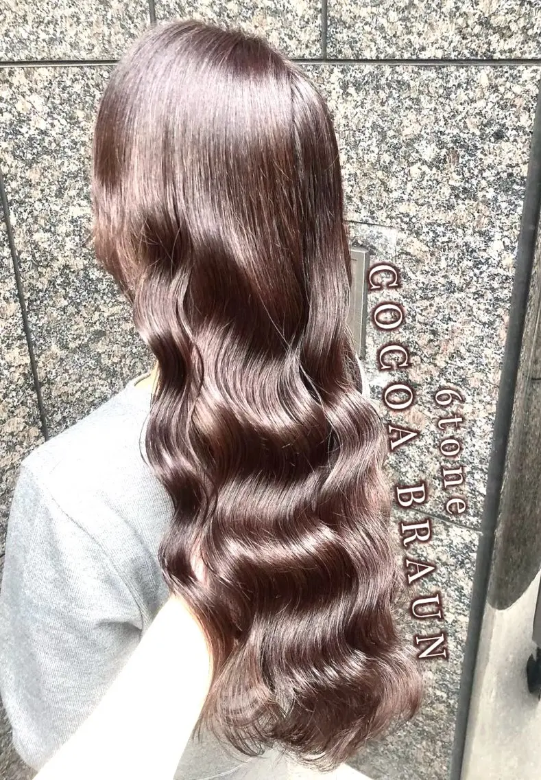 ロング カット ヘアカラー さくら/似合わせレ イヤー/艶カラー🖤のヘアスタイル