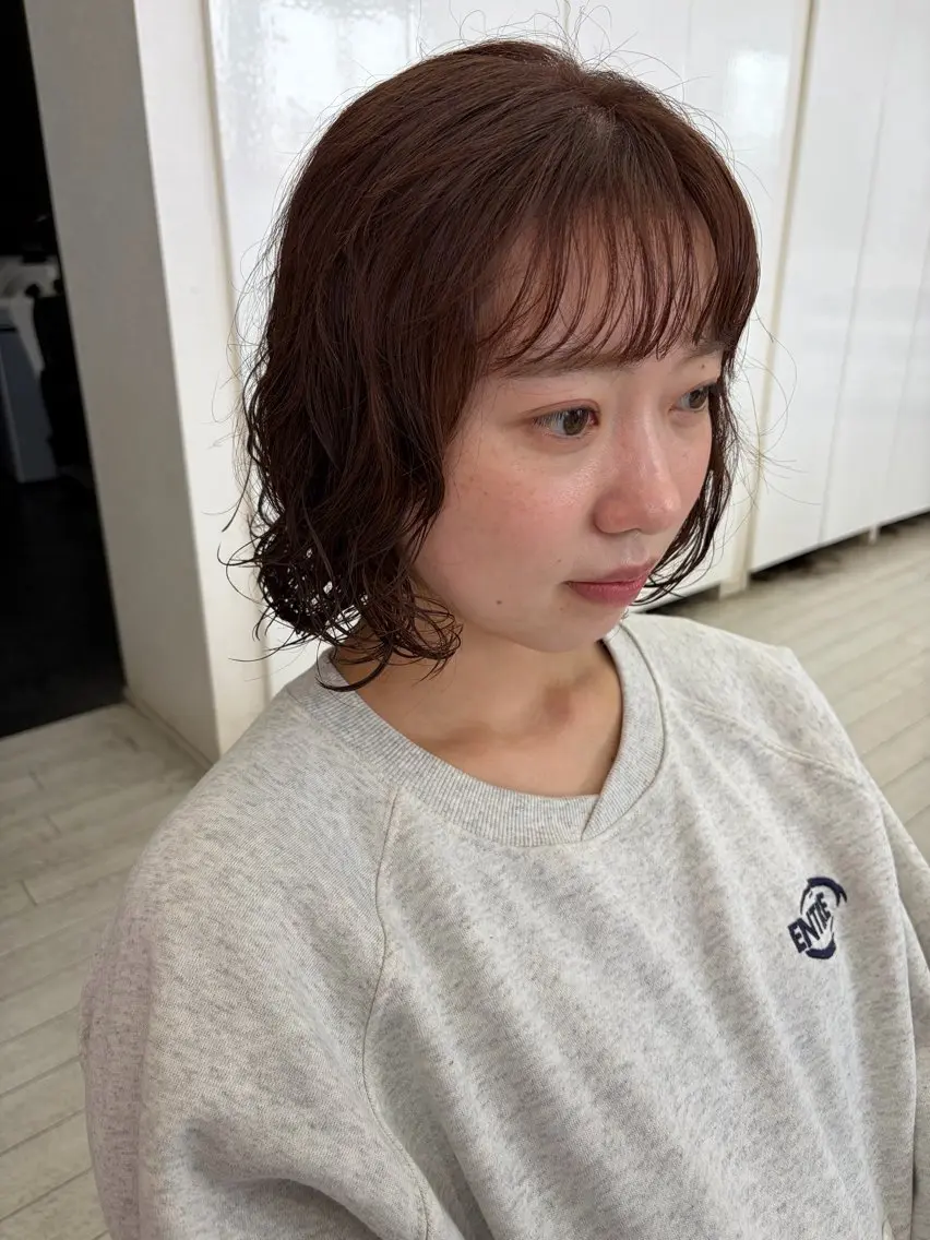 ショート カット ヘアカラー トリートメント 石井 愛莉のヘアスタイル