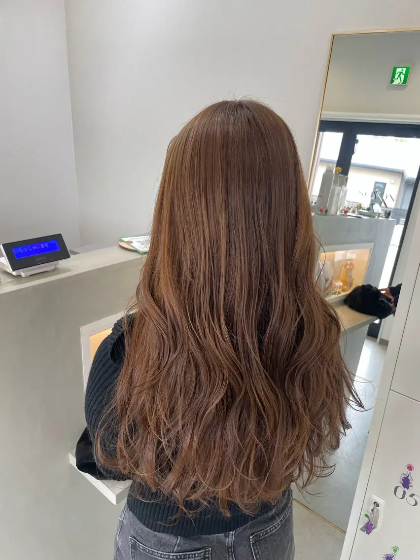 カラー ベージュカラー ブリーチ ブラウンカラー ブラウンベージュ ダブルカラー 松永 まどかのヘアスタイル