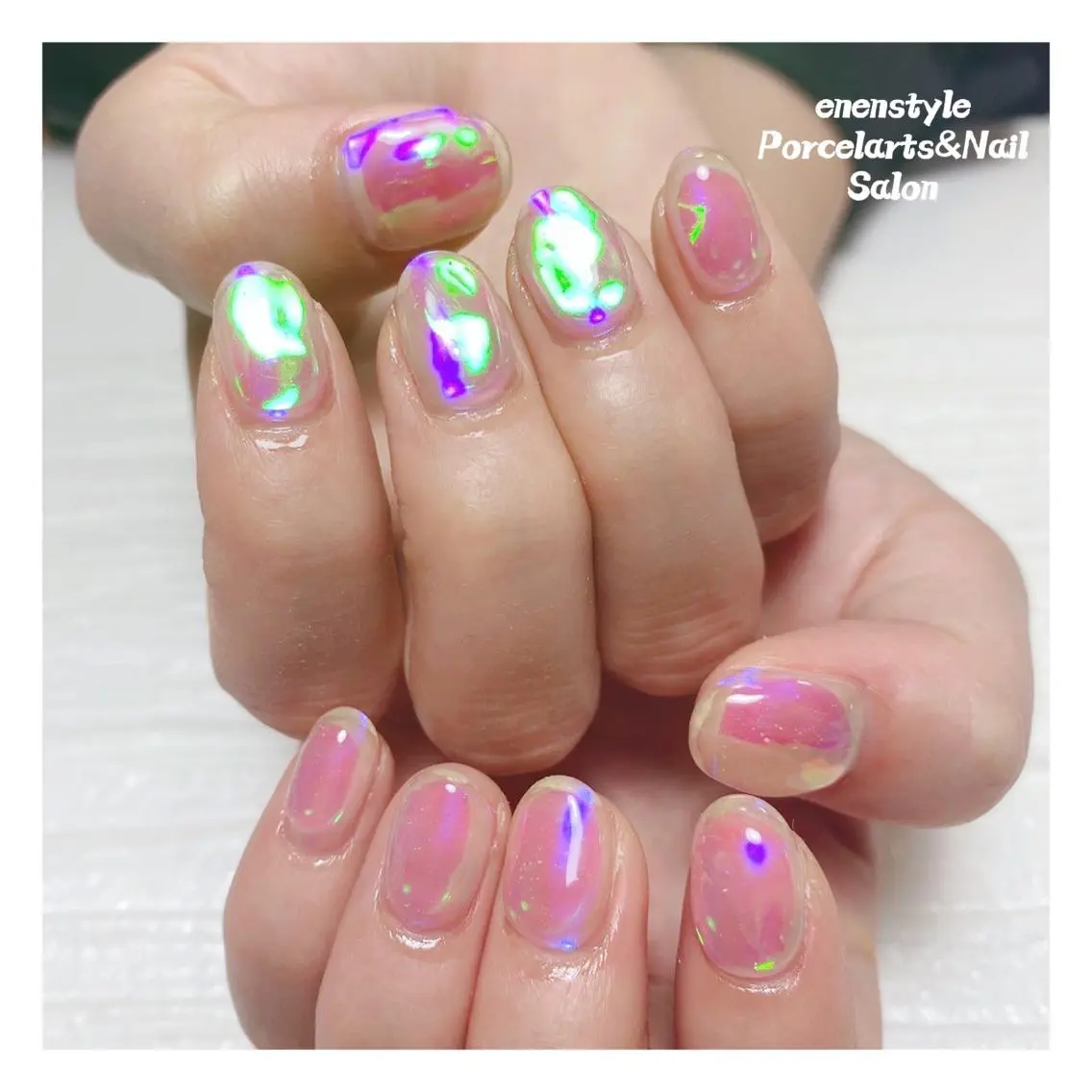 ミディアム ネイル 🐾enen style 🐾のネイルデザイン
