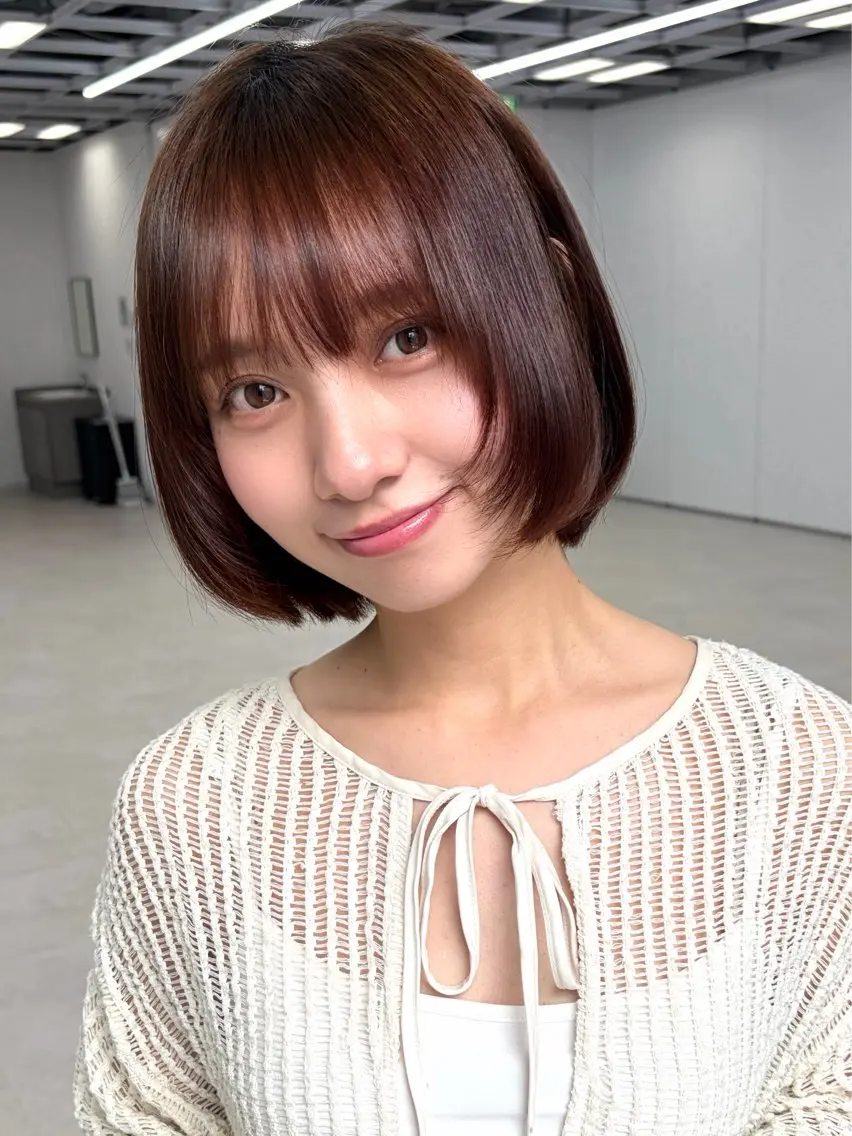 ショート カット 縮毛矯正 ボブ/ ミディアムKOUGAのヘアスタイル