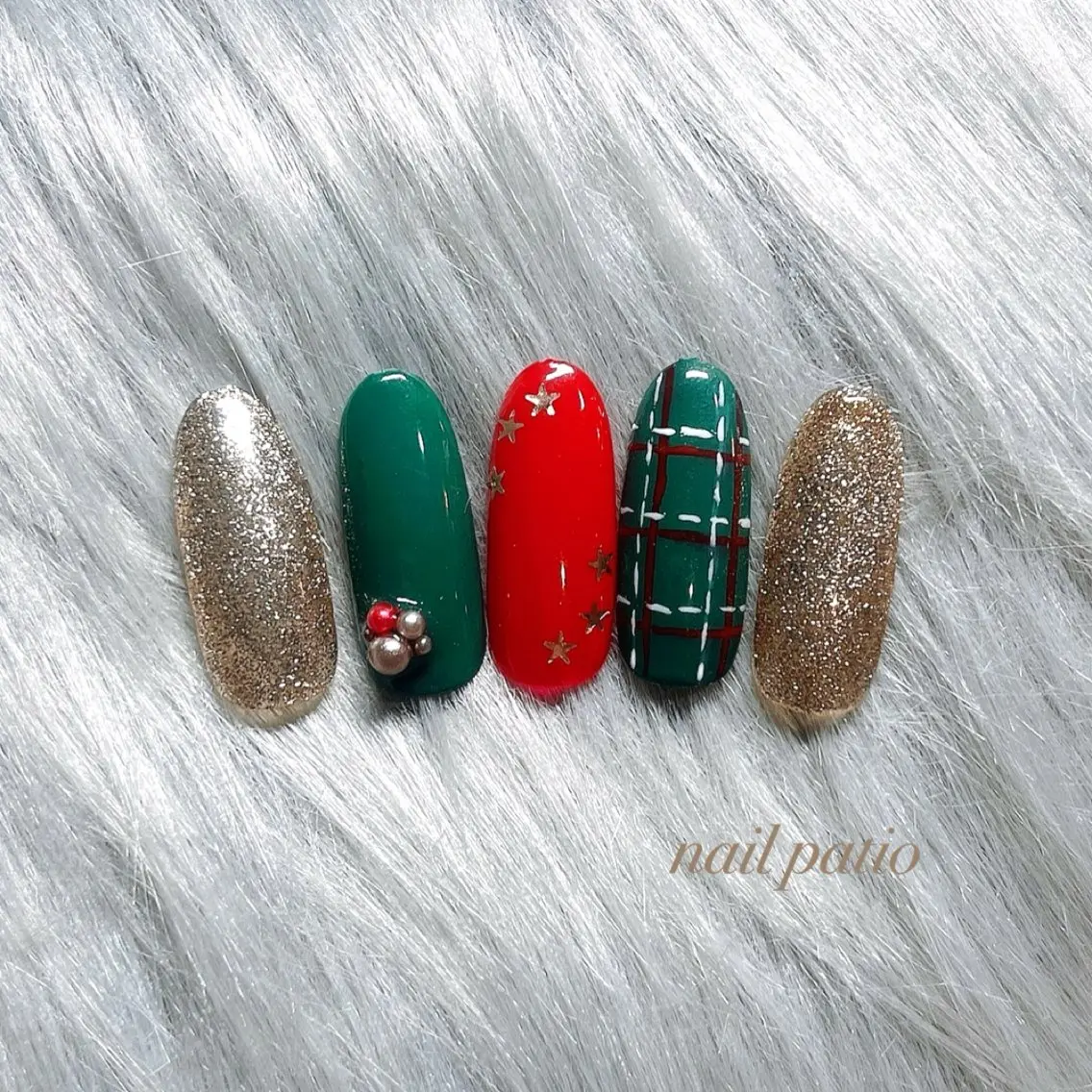 ネイル 冬ネイル クリスマス nail patio 新越谷 yukiのネイルデザイン