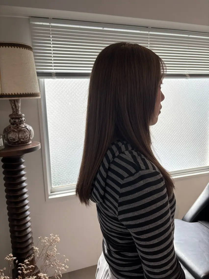 セミロング ヘアカラー sakura/抜け感 ⭐︎透明感hairのヘアスタイル
