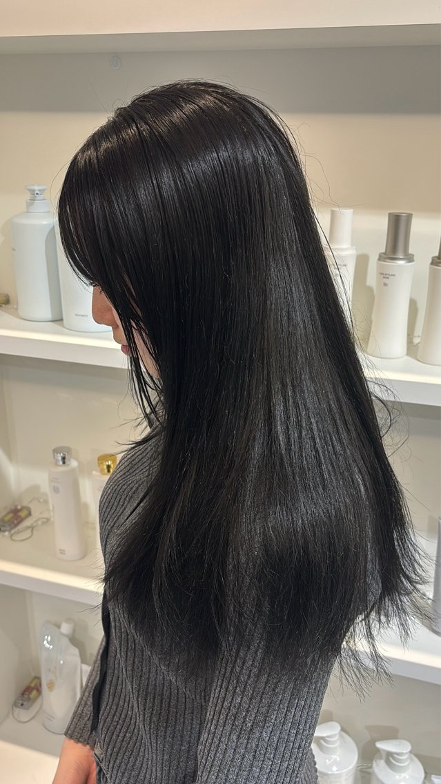 ロング ヘアカラー トリートメント 🤍韓国ボブ /タッセルボブ🥣のヘアスタイル