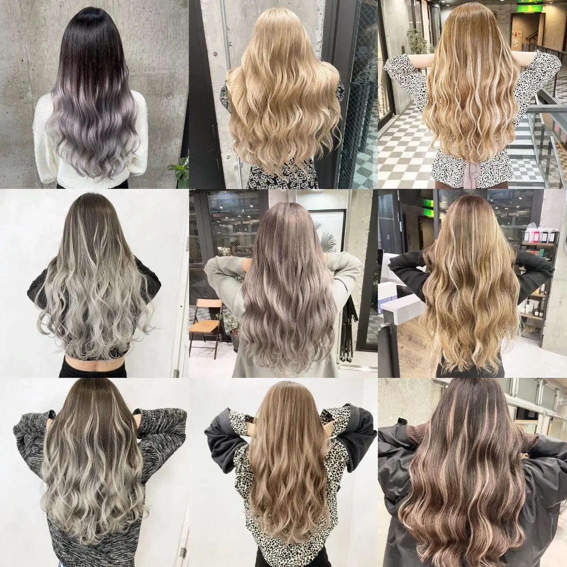 ロング カラー ヘアアレンジ エクステ TATSUYA アートディレクターのヘアスタイル