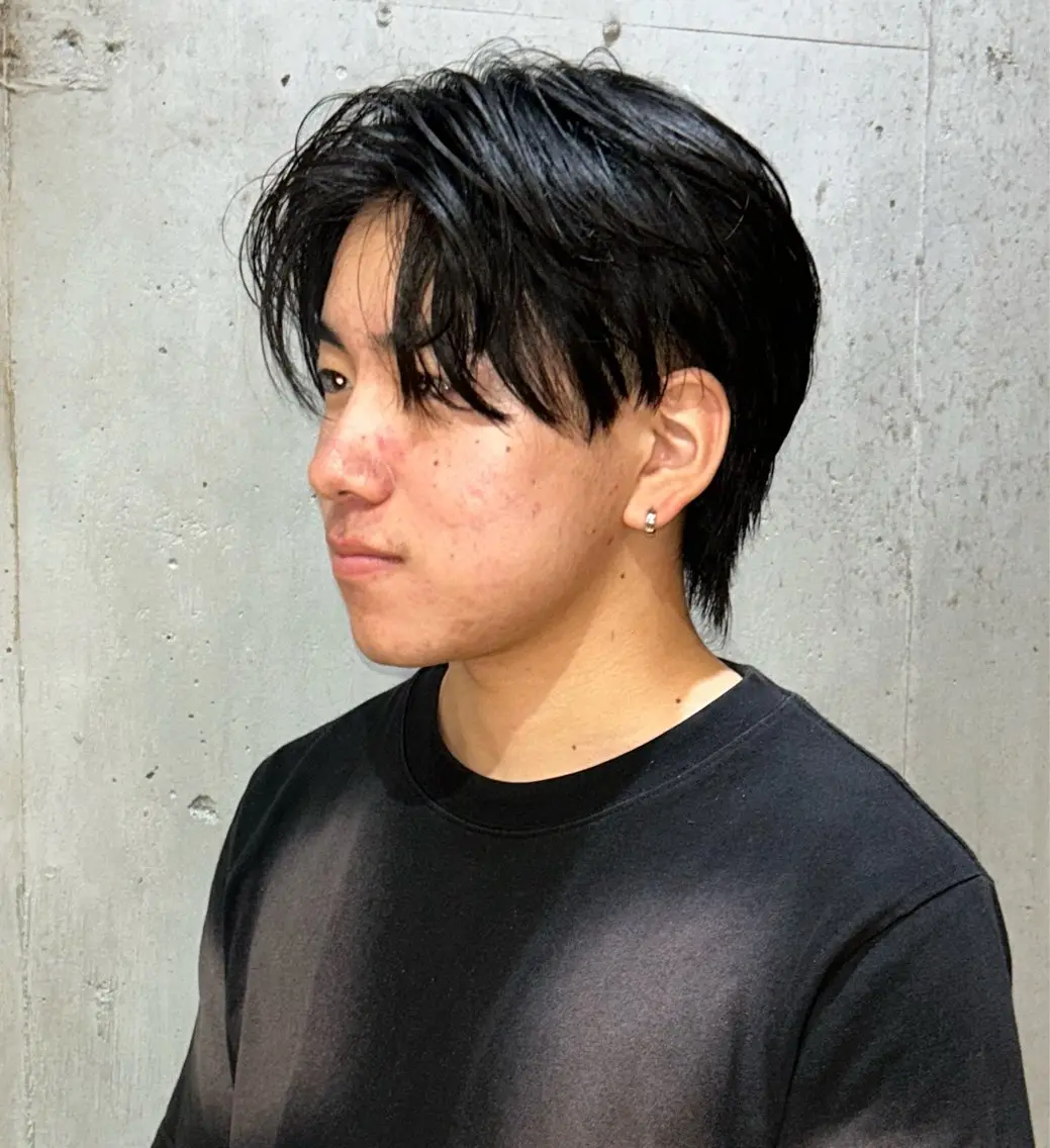 メンズ センターパート メンズウルフカット ウルフカット HARU ☑️のヘアスタイル