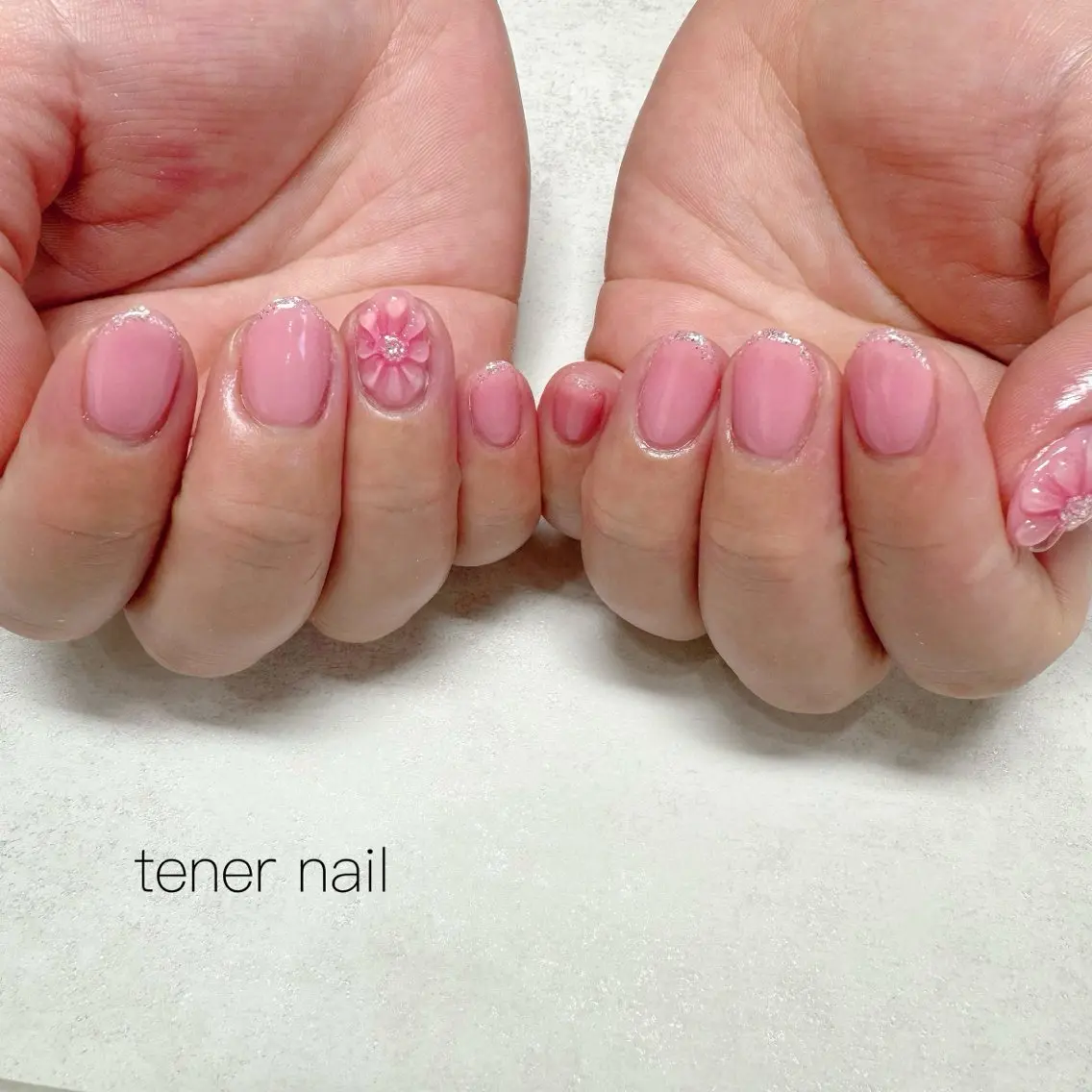 ネイル フラワーネイル ぷっくりネイル ハンドネイル テネルネイル tener nailのネイルデザイン