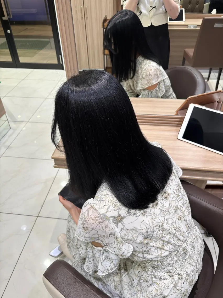 【就活&実習前にオススメ✨】黒染めor暗染めワンカラー🤍🎶の写真