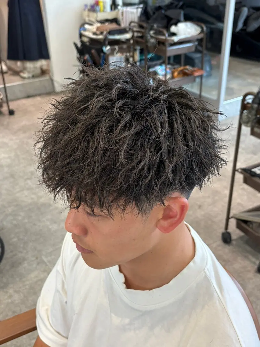 ショート パーマ メンズ カット パーマ 中島 耀一朗のヘアスタイル