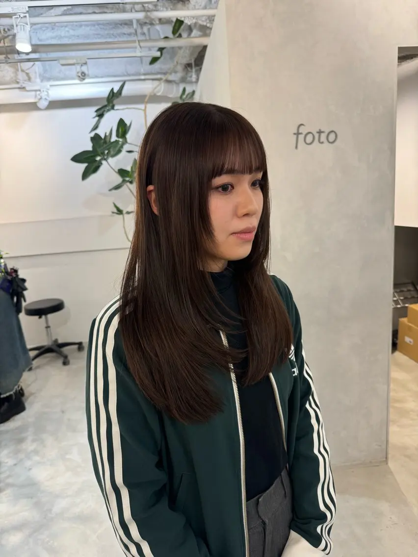 セミロング カット ヘアカラー トリートメント 新宿/顔周りカット +レイヤー=しずく♩のヘアスタイル