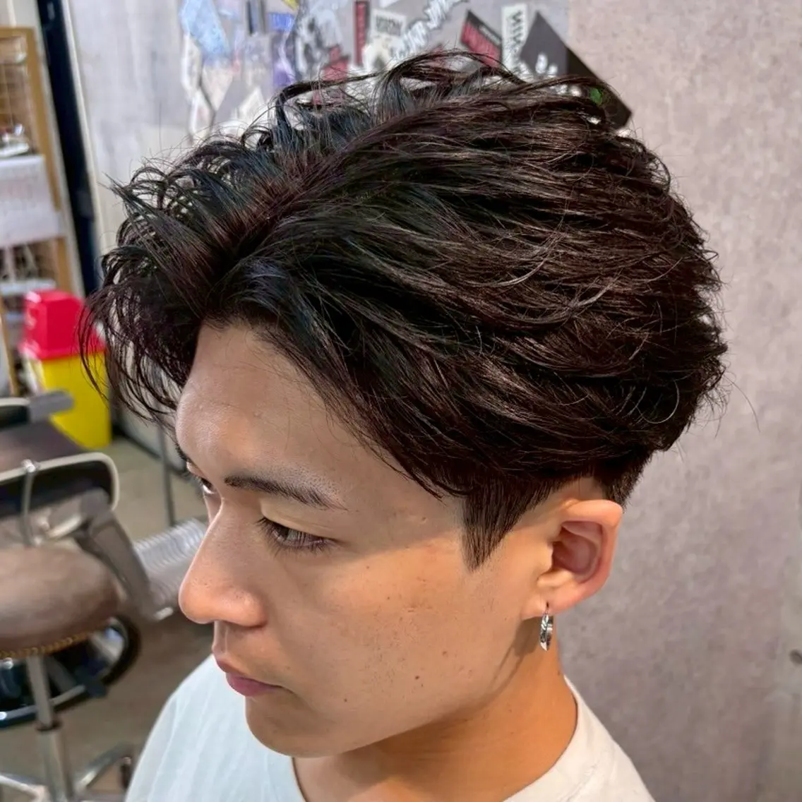 ミディアム パーマ ヘアアレンジ メンズ MENIN メンズ サロン 望月 涼太のヘアスタイル