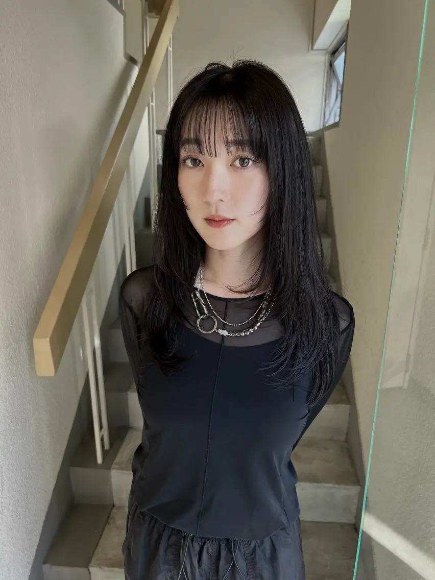 セミロング カラー ヘアカラー トリートメント SIKI ゆうのヘアスタイル