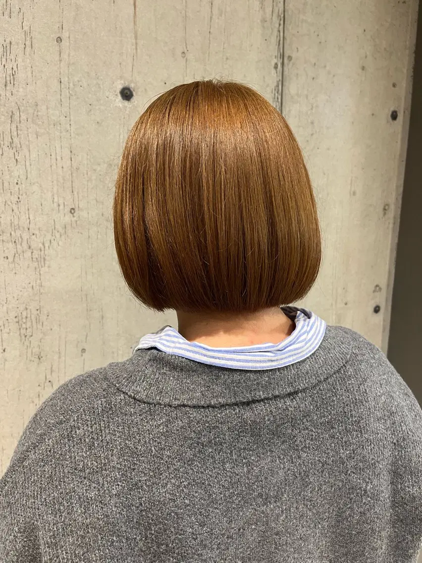 ミディアム カラー ヘアアレンジ カット ヘアカラー トリートメント 垢抜けボブ×透明 感カラーリクト💥のヘアスタイル