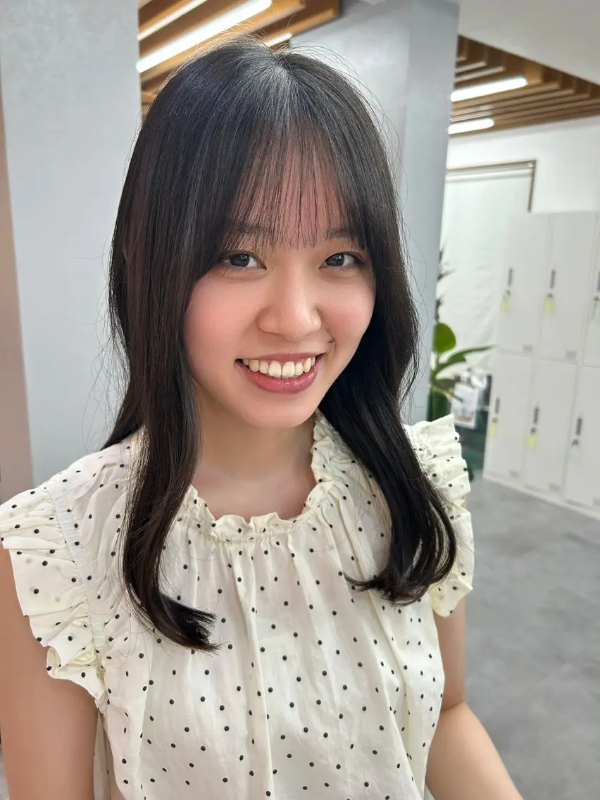 セミロング カット ヘアカラー トリートメント 田村 雪華のヘアスタイル
