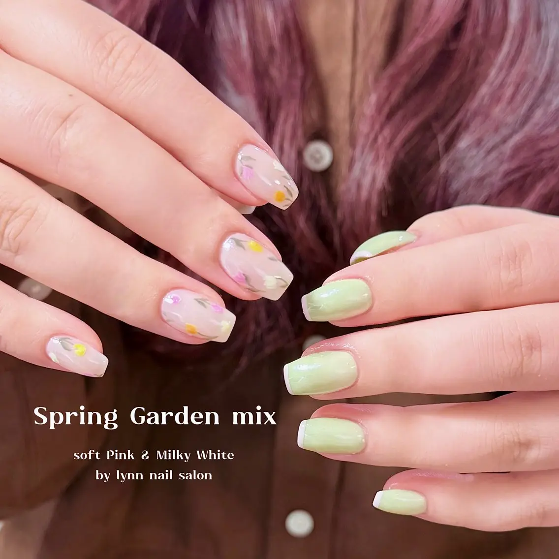 ネイル 桜ネイル フットネイル フレンチネイル グラデーション 氷ネイル・うるうるネイル ハンドネイル Lynn_ Nailのネイルデザイン