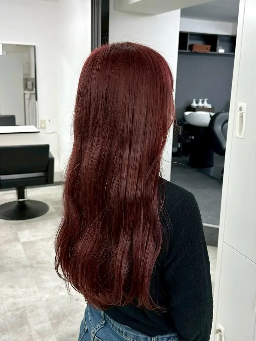 ロング カラー ブリーチ ダブルカラー ブリーチなしカラー トリートメント 透明カラー✨ ブラウンカラーひなたのヘアスタイル