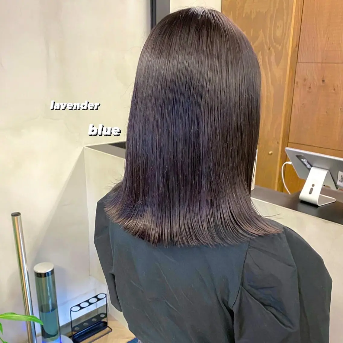 ミディアム カラー パーマ ヘアアレンジ メンズ キッズ ネイル マツエク・マツパ ブルーカラー ブルージュ ラベンダーカラー ブルー ストレートパーマ 前川 朋香のヘアスタイル