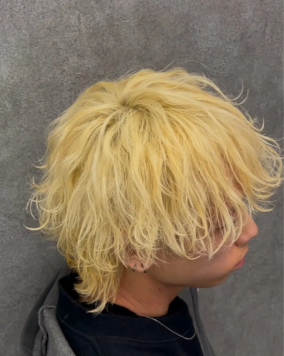[✨️ヘアケア重視！✨️]メンズカット＋ケアブリーチブリーチダブルカラー＋髪質改善トリートメント＋スタイリング込み🤓の写真
