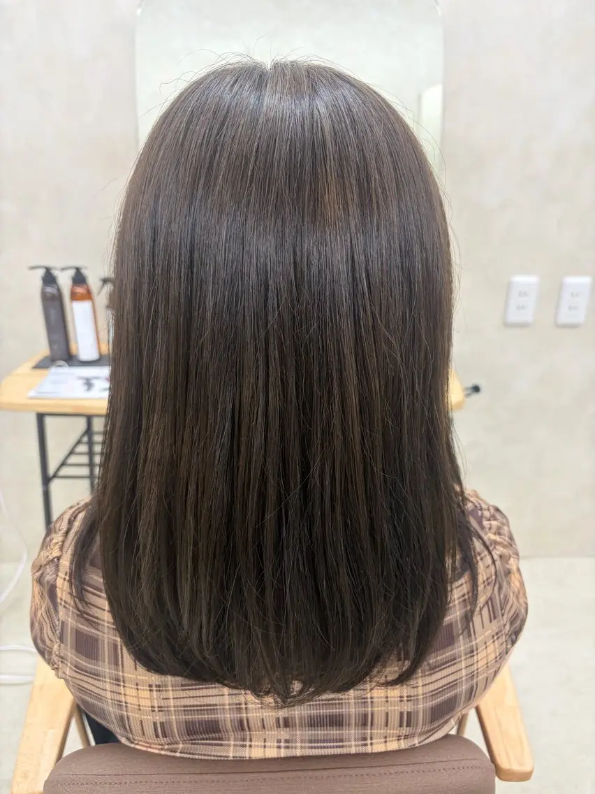 セミロング ヘアカラー ヘッドスパ 《艶髪カラースパ》 💕Natsukiのヘアスタイル