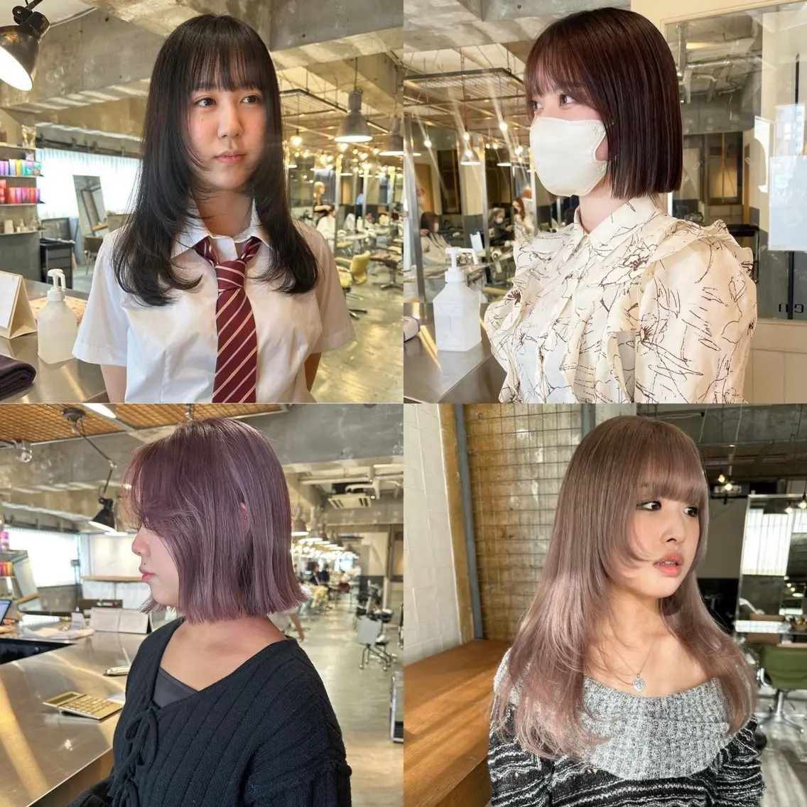ミディアム ボブ レイヤーカット kiyono ⭐︎ダブルカラーのヘアスタイル