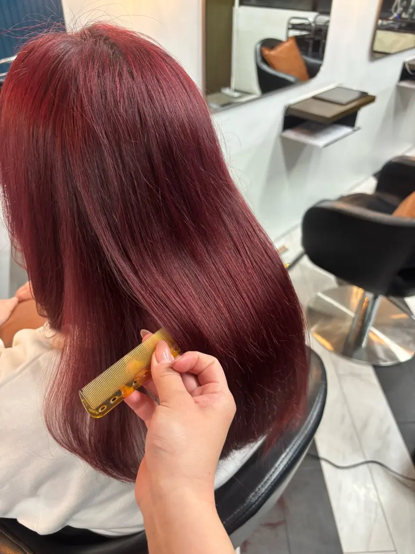 ミディアム カラー カット ヘアカラー トリートメント 🦄艶髪育毛🌟毛髪 診断/セット/駒井のヘアスタイル