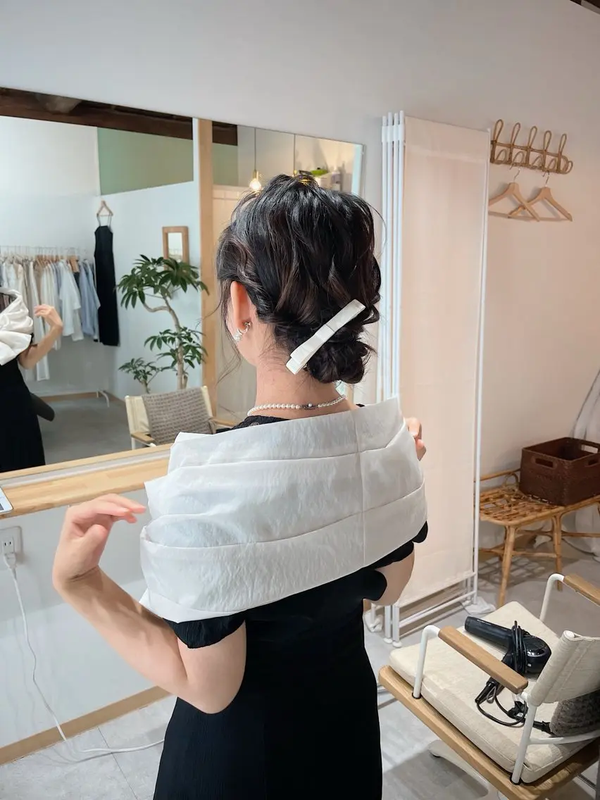 セミロング ヘアアレンジ ヘアセット h a k u 大倉 卓人のヘアスタイル