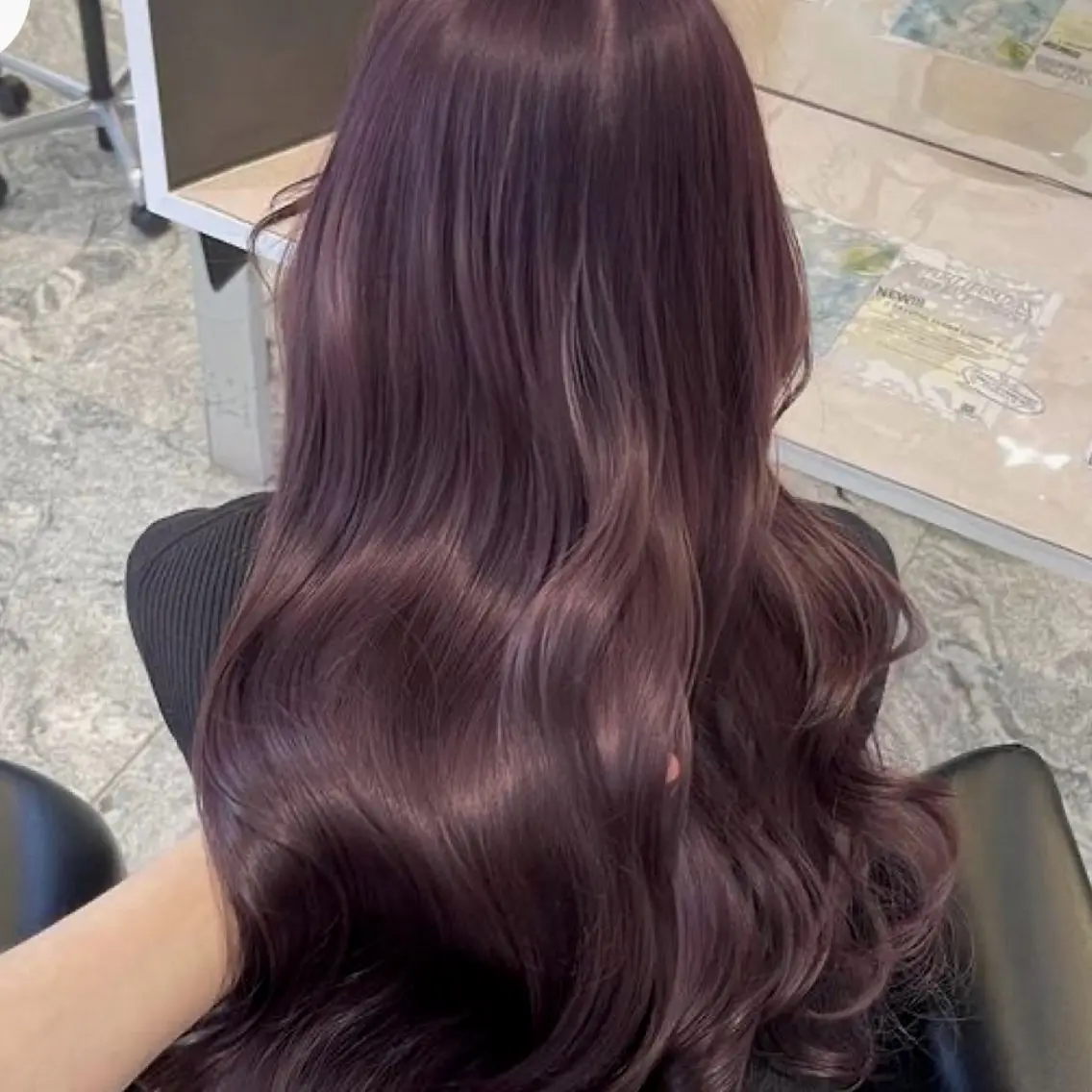 ロング カラー ヘアカラー トリートメント ヘッドスパ 艶モテ・韓国スタイル 🤍りんのヘアスタイル