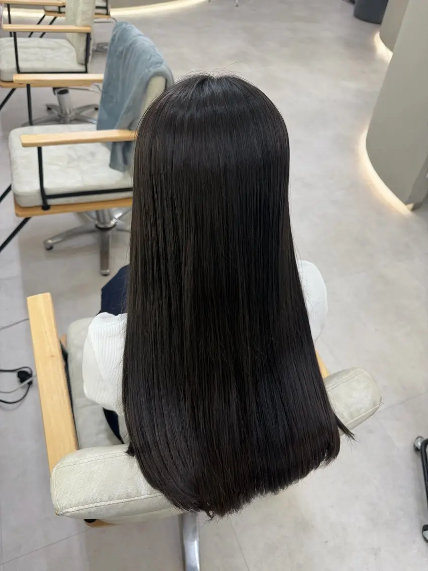 ロング ヘアカラー トリートメント レイヤー/縮毛矯正/ 艶カラー♡ゆうかのヘアスタイル