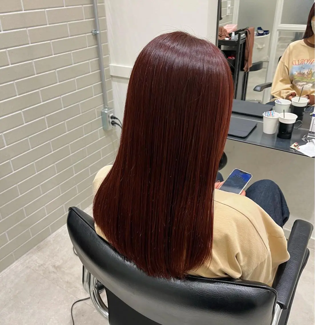セミロング カラー ブリーチ ブリーチなしカラー 🫧こおりやま なつみ🫧のヘアスタイル
