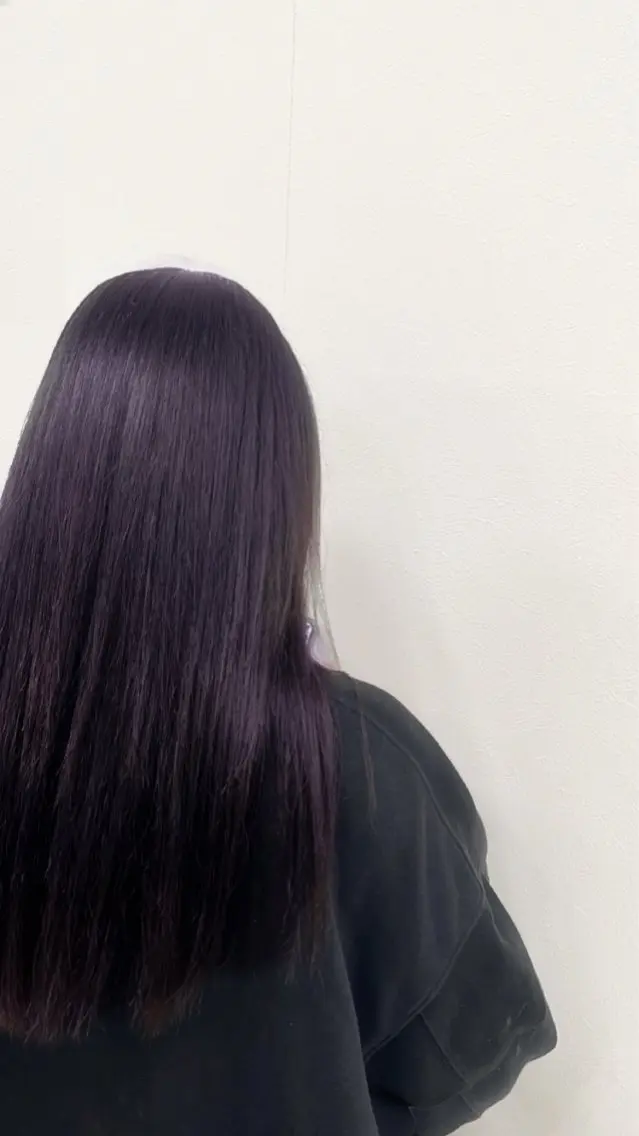 カラー ブリーチ バイオレットカラー ヘアカラー さ やかのヘアスタイル