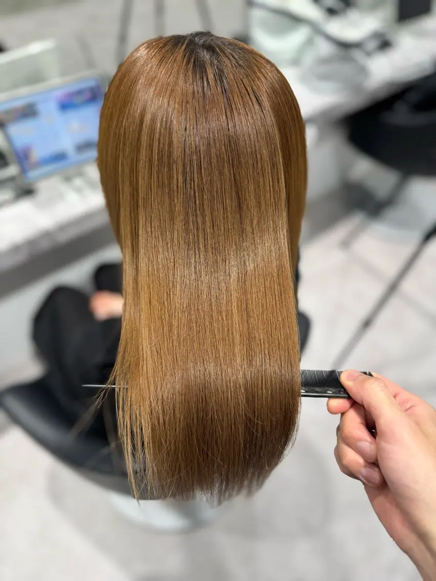 ロング カラー パーマ ブリーチ 縮毛矯正 髪の年齢悩み解消/ 白髪と癖毛 松本雄光のヘアスタイル