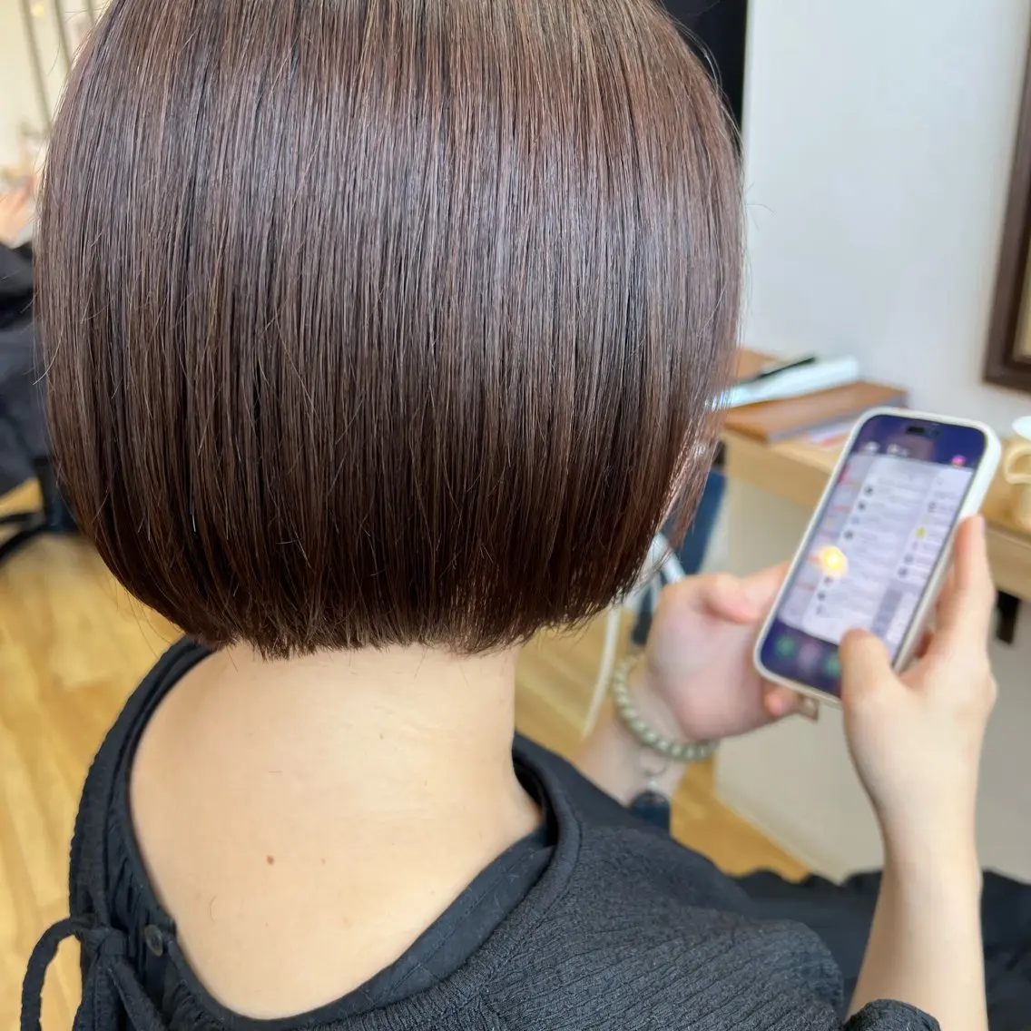 ショート 縮毛矯正 川畑 陽奈のヘアスタイル