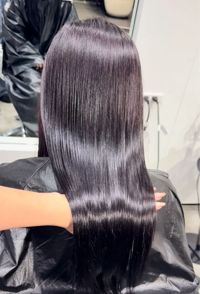 ロング カット 縮毛矯正 トリートメント ヘッドスパ さくらい ことみのヘアスタイル
