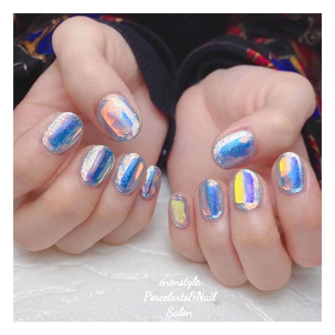 ミディアム ネイル 🐾enen style 🐾のネイルデザイン