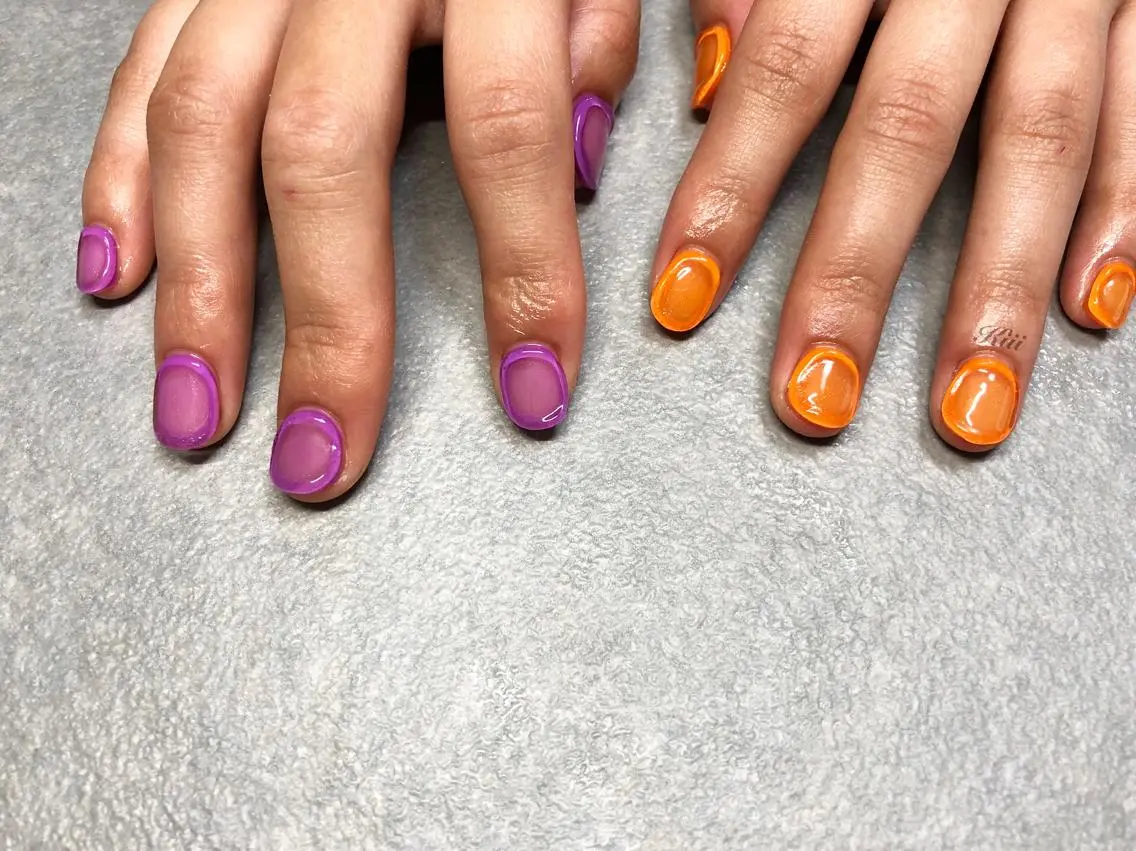 ネイル ぷっくりネイル ハンドネイル フットネイル kiii.__ ✴︎*のネイルデザイン