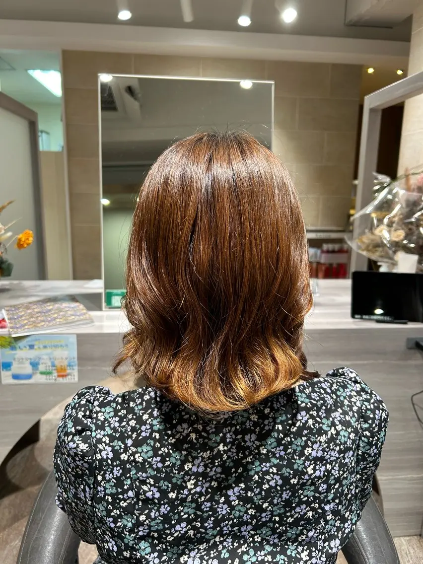 ミディアム パーマ ミディアムパーマ デジタルパーマ 武井 哉子のヘアスタイル