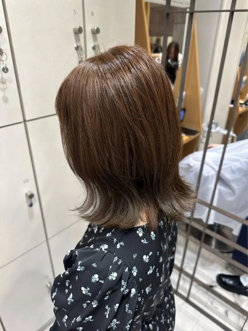 ミディアム カット ヘアカラー トリートメント 美髪矯正/渡辺 りんのヘアスタイル