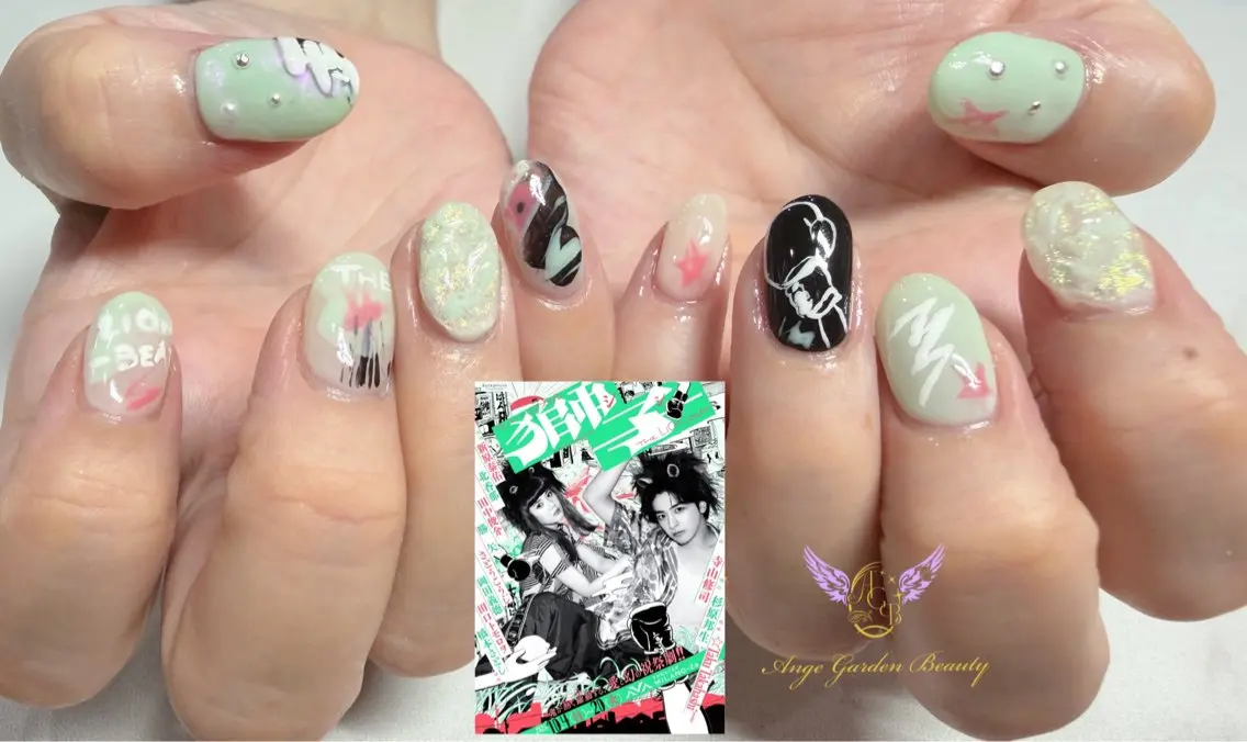 ネイル 持ち込み ハンドネイル AngeGarden Beautymihoのネイルデザイン