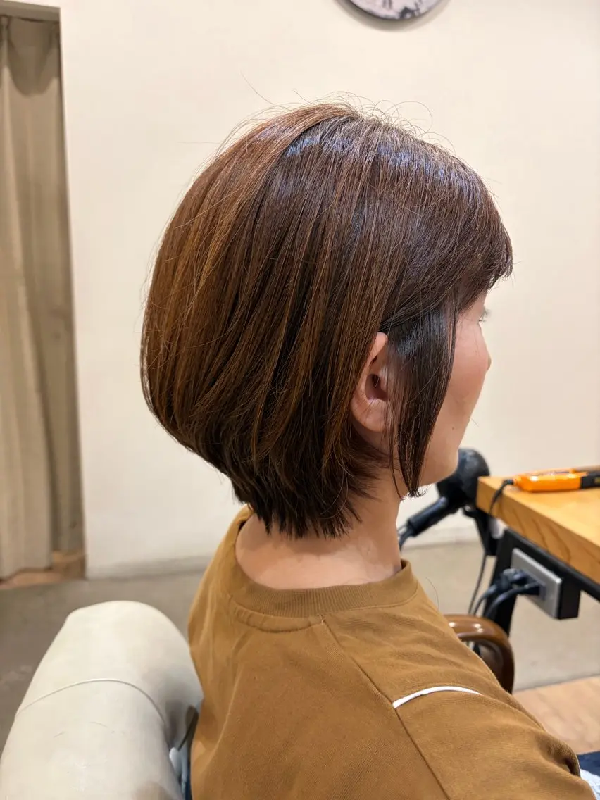 ショート 似合わせ透明感カラー 宇治　ヤマノのヘアスタイル