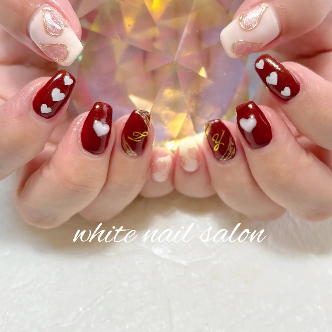 ネイル フットネイル ラメ(グリッター) ハンドネイル white nail salonのネイルデザイン