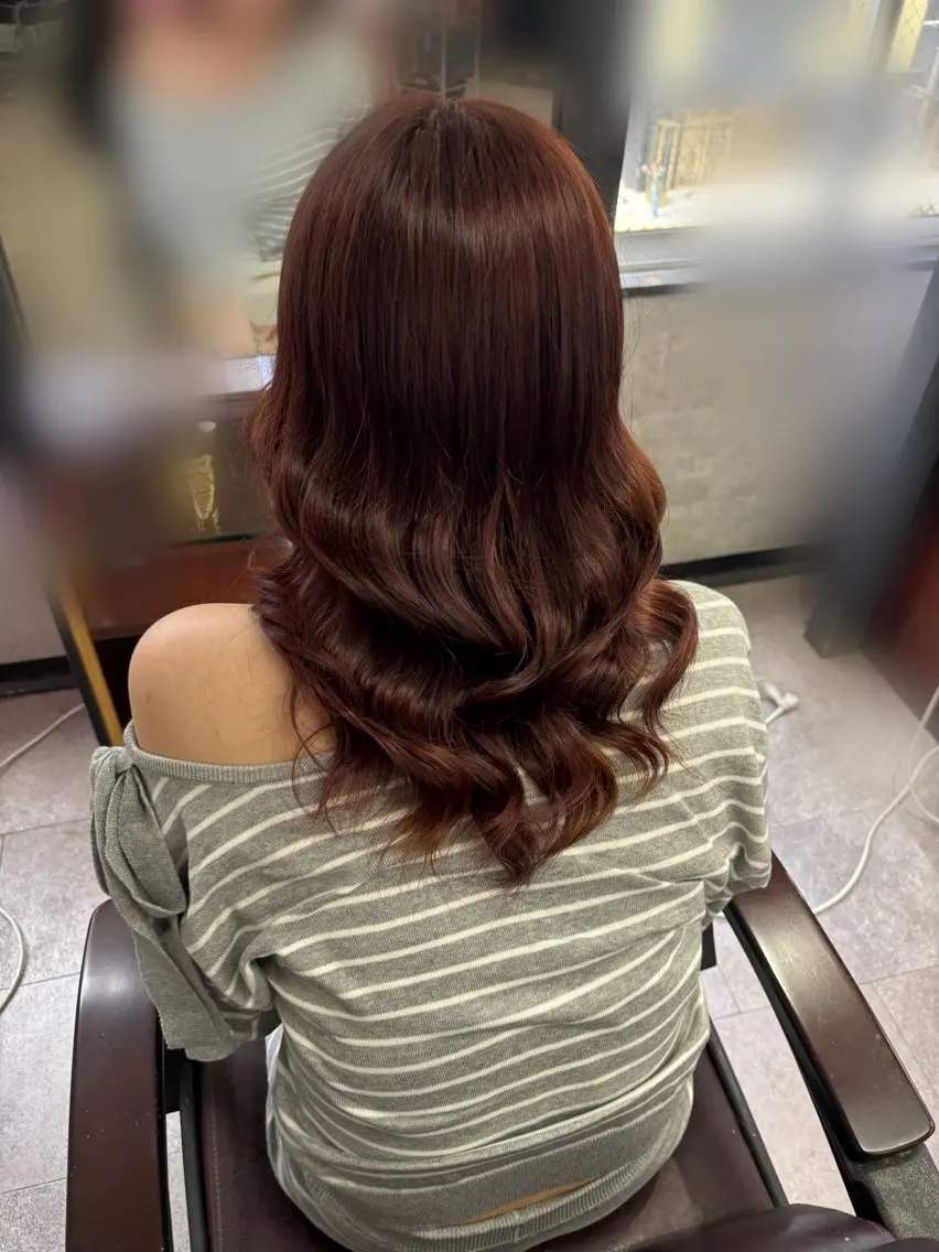 ロング カラー ブラウンカラー レッドカラー レッドブラウン OZ 梅田店／ ユウリのヘアスタイル