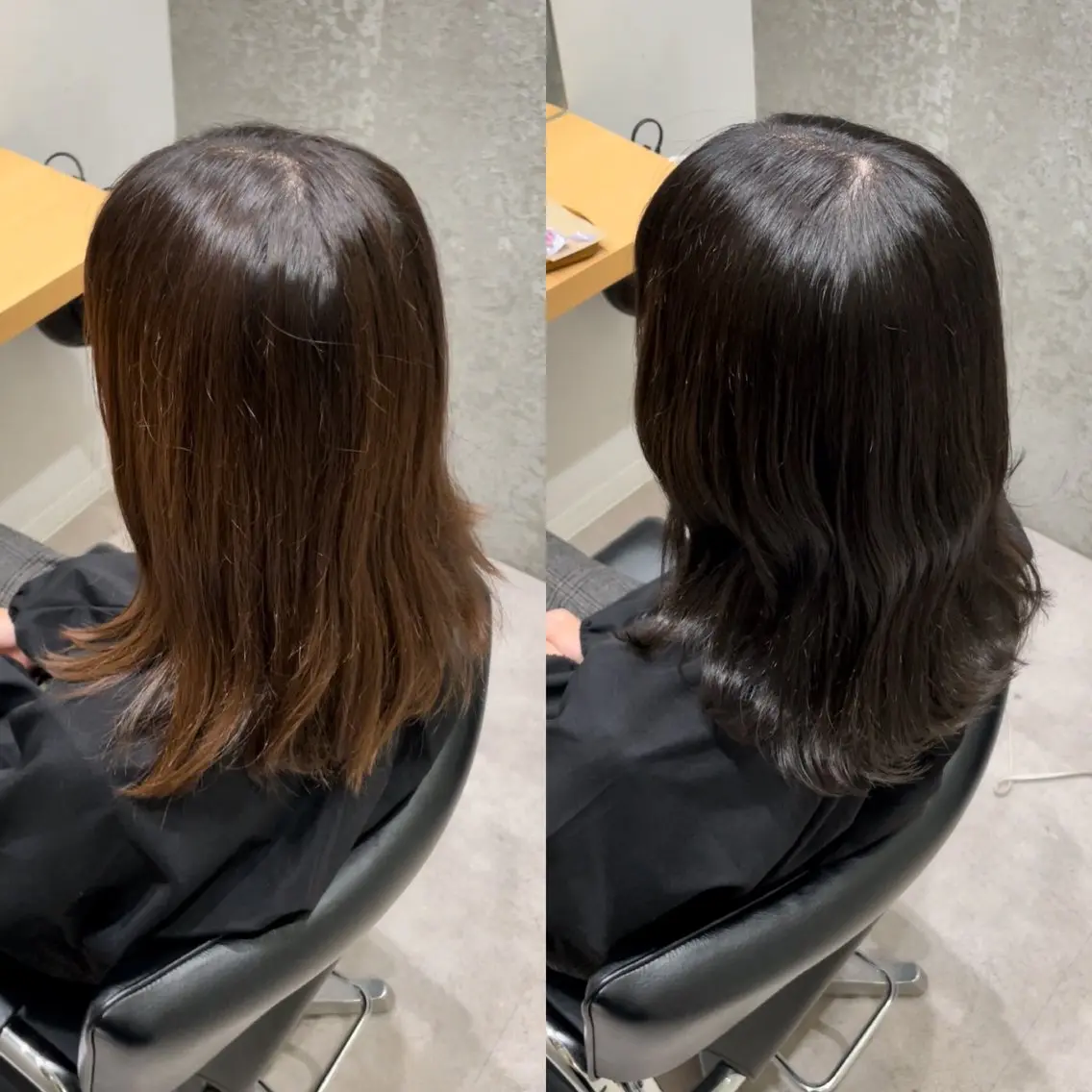 セミロング カラー アディクシーカラー 透明感カラー エドルカラー グレージュ トリートメント 髪質改善ヘアケア 艶髪特化/上田のヘアスタイル