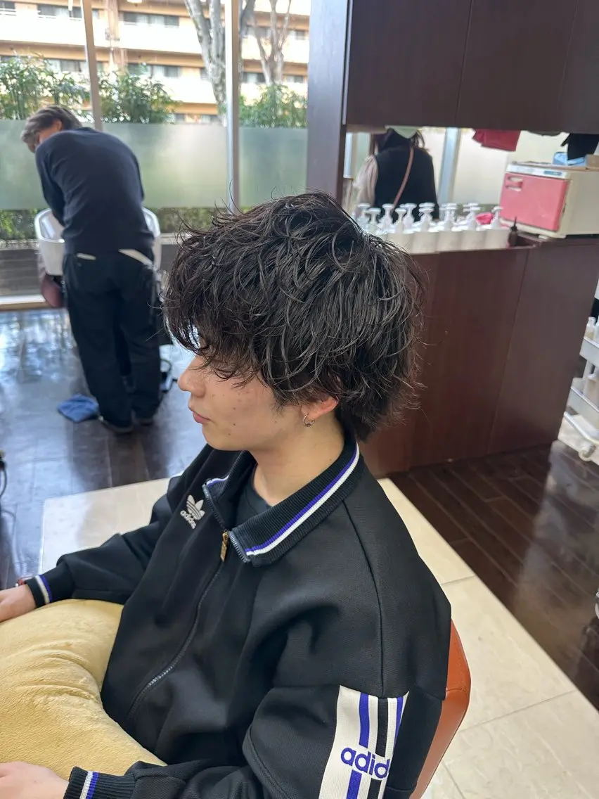 ショート カラー パーマ メンズ メンズパーマ カット パーマ 毎月230人担当/ メンズヘア/清和武虎のヘアスタイル