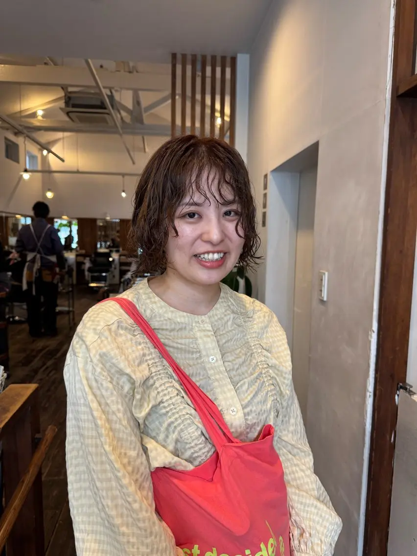 ミディアム パーマ カット パーマ MOK大阪梅田店 Asahiのヘアスタイル