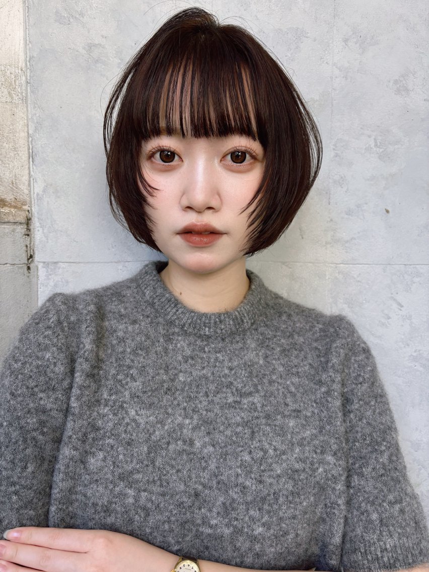 ミディアム カラー ブラウンカラー ボブ カット ヘアカラー ボブ×レイヤーカット 透明感カラー/Fuuのヘアスタイル