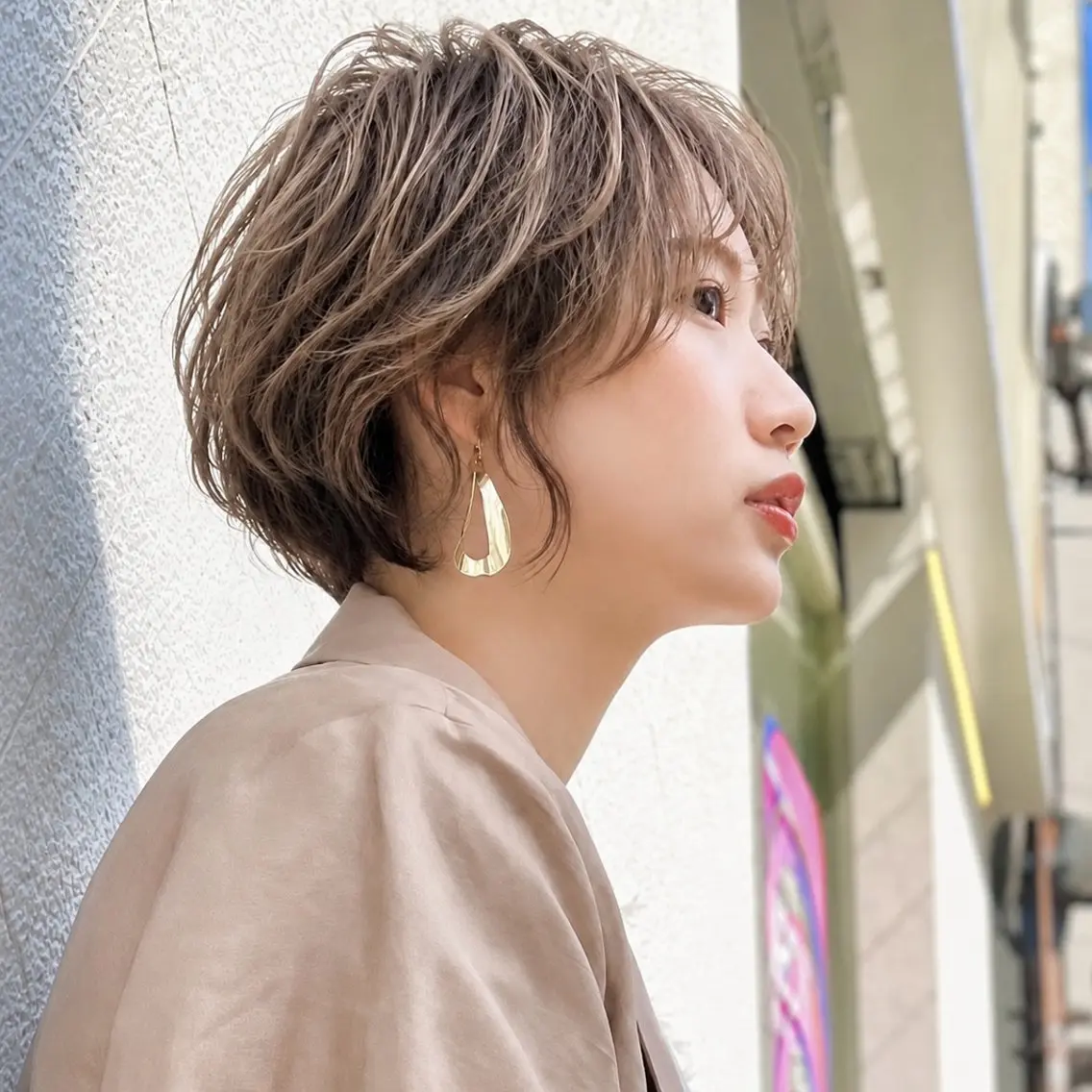ショート カラー 心斎橋/難波ショート 白髪ぼかし 中尾のヘアスタイル