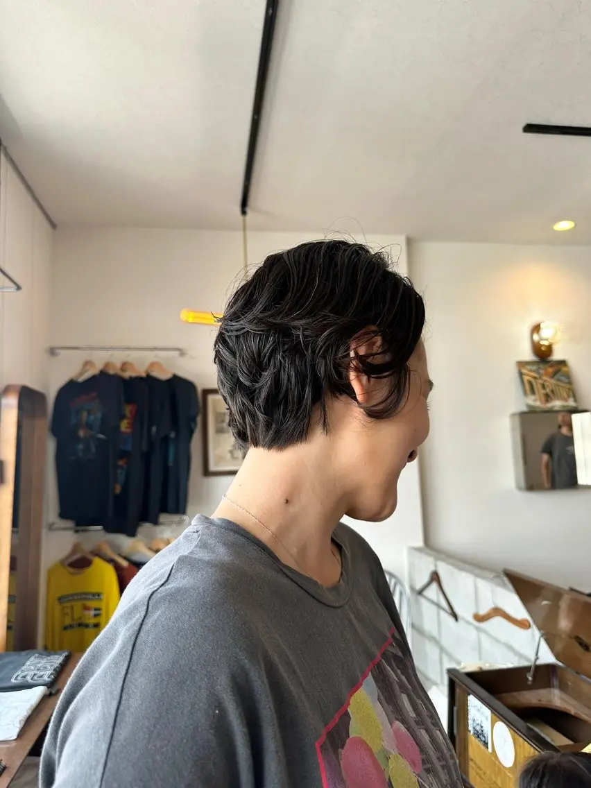 ショート パーマ ショートヘア 岩村 夏姫のヘアスタイル