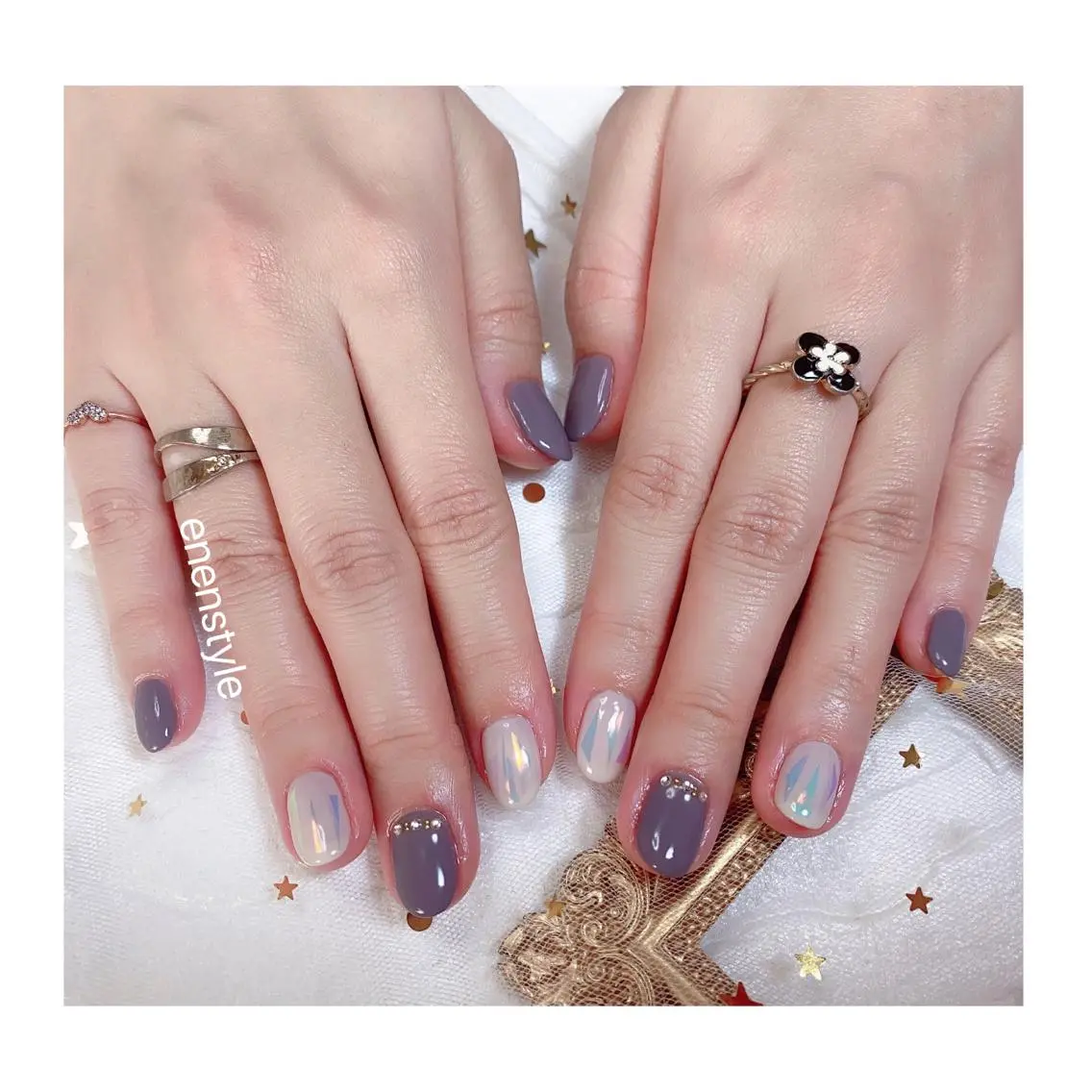 ショート ネイル ジェルネイル ニュアンスネイル オフィスネイル ワンカラーネイル パラジェル ハンドネイル 🐾enen style 🐾のネイルデザイン