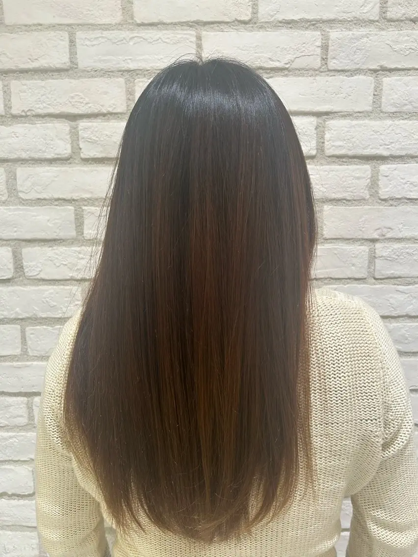ロング 縮毛矯正 モデル募集中 松原京のヘアスタイル